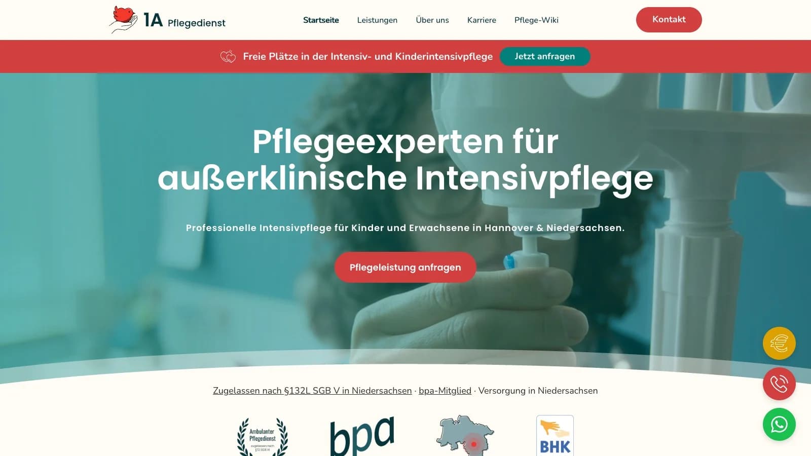 Website-Vorschau 1a Pflegedienst